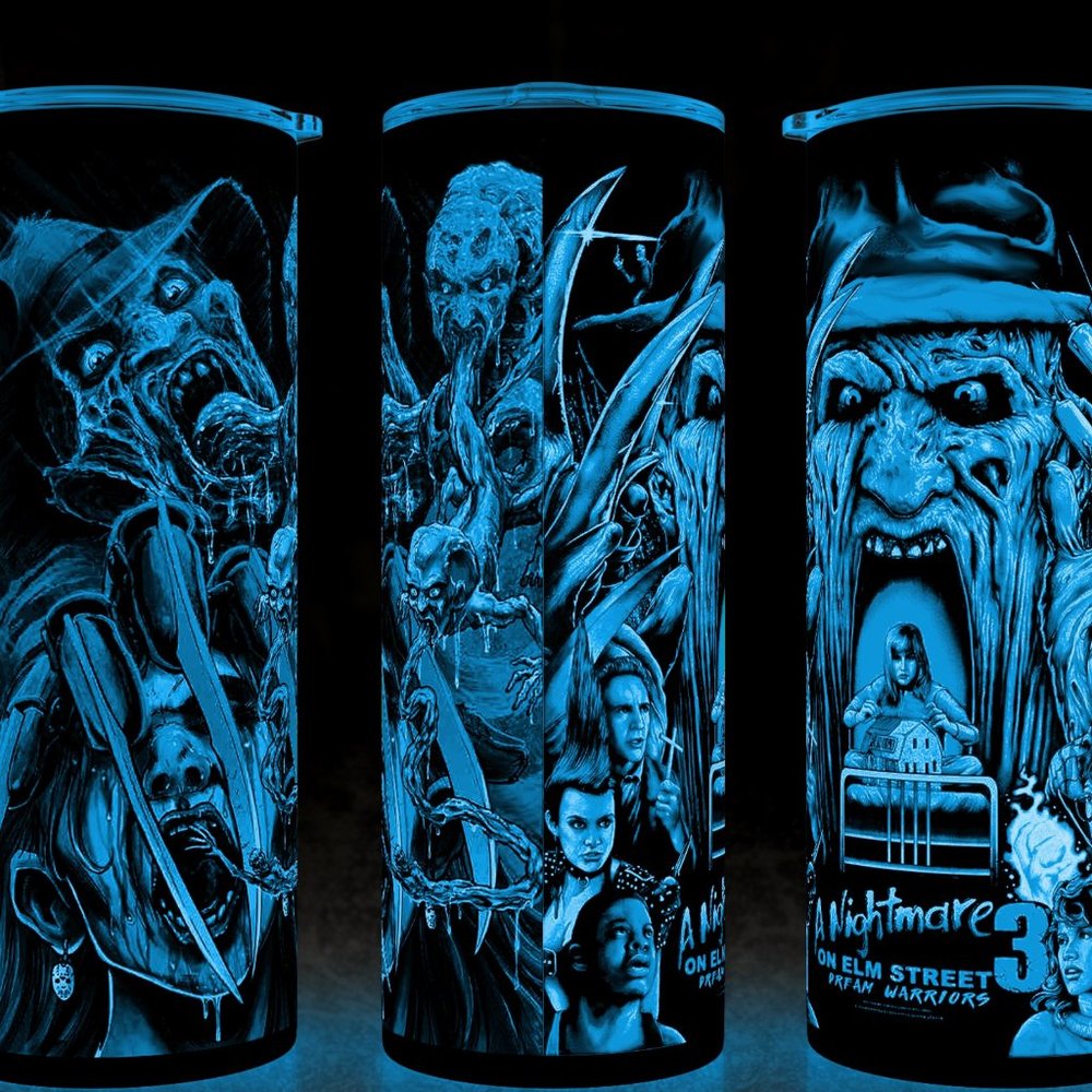Glow in the Dark Freddy Krueger A Nightmare on Elm Street Tumbler 20oz